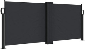 vidaXL fekete behúzható oldalsó napellenző 100 x 600 cm