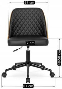 Elegáns Irodai Forgószék Fekete Színben. ALASKA