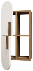 ROSE fali szekrény 80x35 cm, fehér/barna