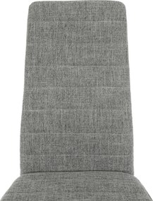 Étkezőszék, világos szürke szövet/fehér fém, COLETA NOVA