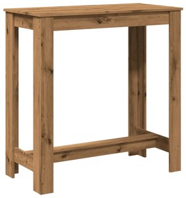kézműves tölgy színű szerelt fa bárasztal 102 x 50 x 103,5 cm