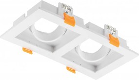 Mennyezeti spot lámpatest Rubio 187x102mm szögletes dupla, fehér