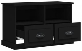 fekete szerelt fa TV-szekrény 80 x 35 x 50 cm