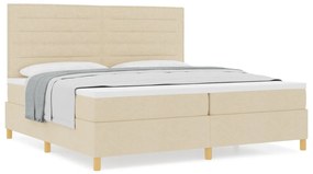 Box Spring Ágy Matrac Krém 200x200 cm Szövet