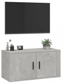 betonszürke fali TV-szekrény 80x34,5x40 cm