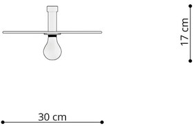 Fekete mennyezeti lámpa ø 30 cm Soho – Sollux