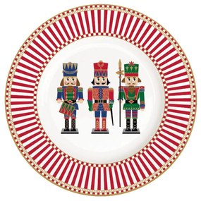 Diótörő karácsonyi porcelán desszertes tányér, 19 cm - Nutcrackers