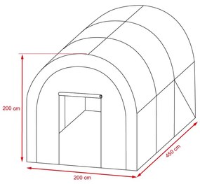 Avenberg nagy kerti fóliasátor 4.5 m