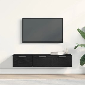 Fekete tölgy fali szekrény 102x30x20 cm Műanyagból