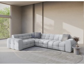 Világosszürke sarokkanapé (bal oldali-L alakú) Kendal – Micadoni
