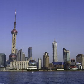 Poszter 40x40cm Panoráma Sanghaj 3, Assaf Frank