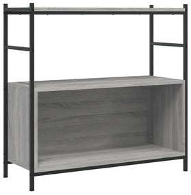 szürke sonoma szerelt fa és vas könyvespolc 80 x 30 x 78,5 cm