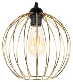 Csillár zsinóron MATT 2xE27/60W/230V pók fekete/arany