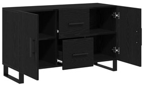 Oldalaszekrény Fekete Tölgy 100x36x60 cm Mérnöki Fa