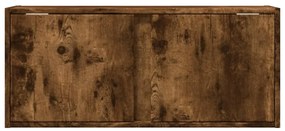 füstös tölgy színű fali TV-szekrény LED-ekkel 80x31x35 cm