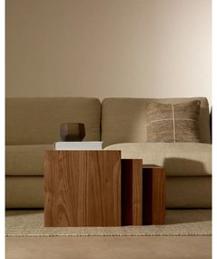 Tárolóasztal szett diófa dekorral 3 db-os 40x60 cm Litto – Kave Home