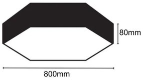 LED Mennyezeti lámpa LED/70W/230V 4000K átm. 80 cm