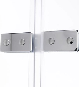 Stuxi Verona 80x80 cm szögletes csuklóajtós zuhanykabin, 6 mm vízlepergető üveggel, króm elemekkel