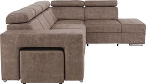 Ülőgarnitúra, bézs, jobbos, MALAGA BIG