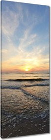 Vászonkép 40x100 Naplemente a tengerparton