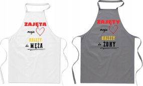 Konyhai kötény Ajándék Pároknak Elfoglalt Szív a Feleség Férjéhez tartozik