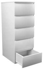 Drohmo W5 fiókos szekrény, 40x111x45 cm, matt fehér