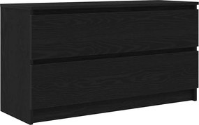 vidaXL fekete szerelt fa TV-szekrény 100x35x54 cm
