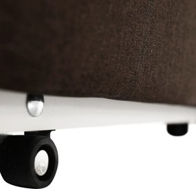 Kinyitható fotel, barna/minta, KENY NEW