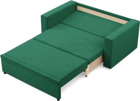 Zeus kanapé, bársony, hab töltet, egyenes kartámasz, zöld