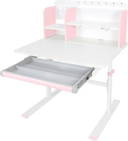Növekvő íróasztal, rózsaszín/fehér, ADAN