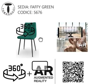 Zöld bársony étkezőszék szett 2 db-os Faffy – Tomasucci