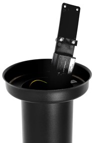 Modern kültéri oszloplámpa fekete 110 cm IP44 - Rox