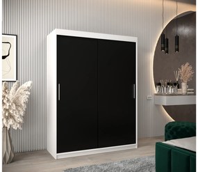 Ruhásszekrény 150 cm Toki (matt fekete + matt fekete). 1064818