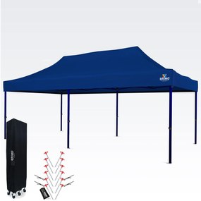 Vízálló Party Sátor 3x6m – Gondtalan Ünneplés 16,5m² Tető alatt - 3 oldalfal nélkül - Kék