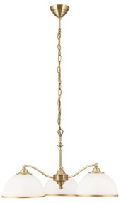 Orion LU 1838/3 - Csillár láncon OLD LAMP 3xE27/40W/230V fehér/réz