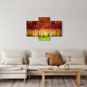 Kép - Lombhullató erdő festménye (90x60 cm)