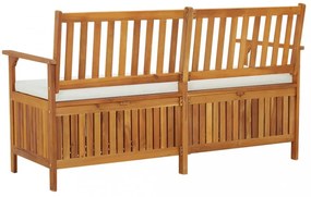 tömör akácfa tárolópad párnával 148 cm