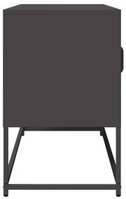 fekete hidegen hengerelt acél TV-szekrény 100,5x39x60,5 cm