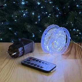 KarĂĄcsonyfa fĂ©nyfĂŒzĂ©r mikro Led 1000 fehĂ©r 100m szĂntelen kĂĄbel tĂĄvirĂĄnyĂtĂł RS-1020W