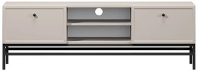 Lorini TV-szekrény 150 cm fiókokkal - kasmír / fekete fogantyúk / fekete váz