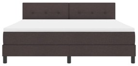 vidaXL Boxspring Ágy Matrazzsal és LED-del Sötétbarna 180x200 cm Szövet