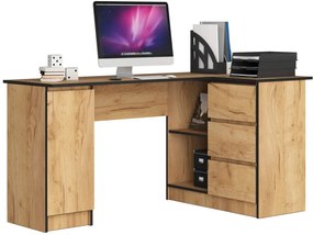 Sarok íróasztal - Akord Furniture - 155 cm - kézműves tölgy