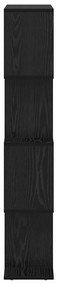 Könyvespolc Fekete 70 x 24 x 129 cm Faanyag
