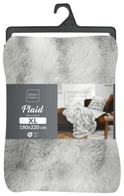Szürke mikroplüss takaró 180x220 cm Mounty – douceur d'intérieur