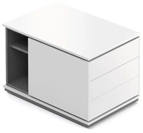 Alkotó tároló 90,4 x 53,6 cm, 2 modulos - jobb, antracit / fehér
