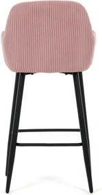 Barová židle, růžová, látka,AUB-V4009 PINK6