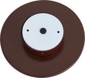 Retro fali lámpa barna opálüveggel, kerek 20 cm IP44 - Lila