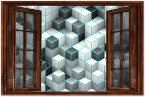 Poszterek 60x40 Kockák türkizkék