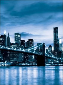 Brooklyn Bridge éjszaka fotótapéta New York a fények fényében 206x275 +ragasztó