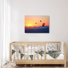 Hőlégballon képe (üvegen) (70x50 cm)